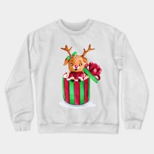 Christmas Reindeer cake Crewneck Sweatshirt